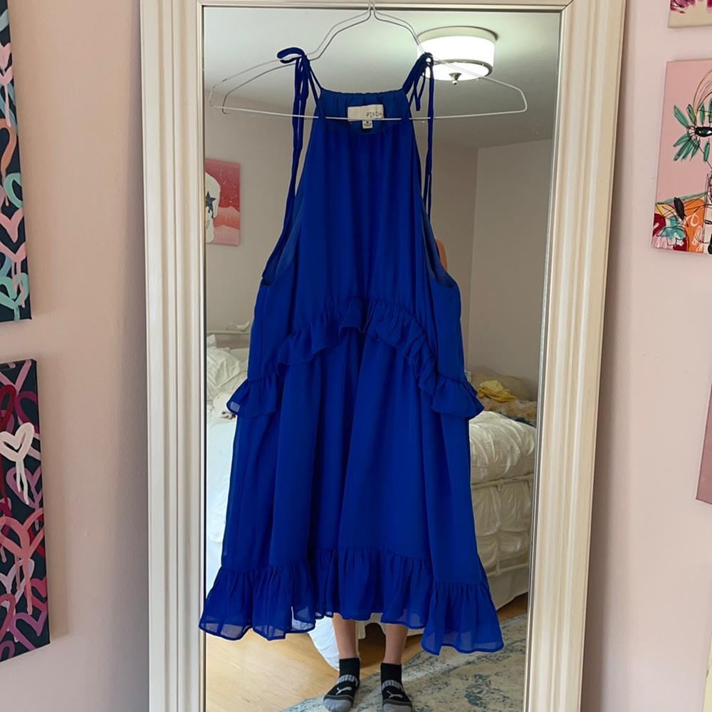 Pinch Blue ruffle dress